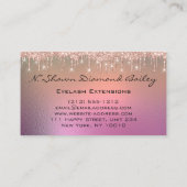 Makeup Artist Brown Eyelash Roos Gold ombre druppe Visitekaartje (Achterkant)