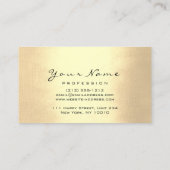 Makeup Artist Brown Lashes Glitter Champaigne Gold Visitekaartje (Achterkant)