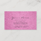 Makeup Artist Brown Lashes Glitter Gray Pink Rose Visitekaartje (Achterkant)