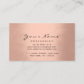 Makeup Artist Brown Lashes Glitter Wax Roos Gold Visitekaartje (Achterkant)