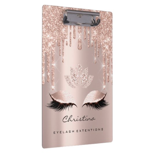 Makeup Artist Brown Wax Lashes Spark Diamond Lotus Klembord (Rechts)