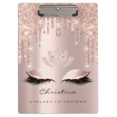 Makeup Artist Brown Wax Lashes Spark Diamond Lotus Klembord (Voorkant)