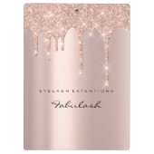 Makeup Artist Brown Wax Lashes Spark Drip Event Klembord (Achterkant)