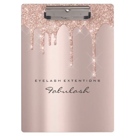 Makeup Artist Brown Wax Lashes Spark Drip Event Klembord (Voorkant)