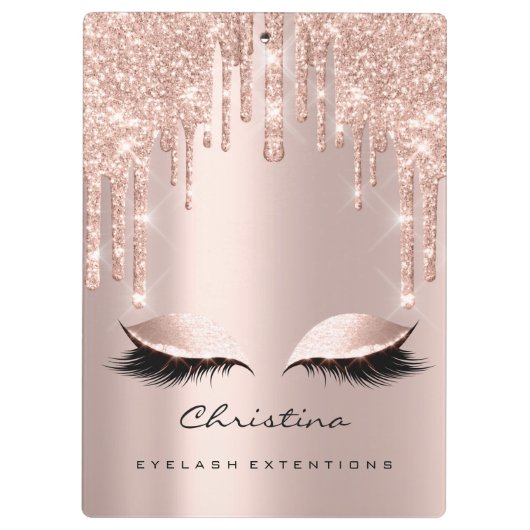 Makeup Artist Brown Wax Lashes Spark Event Eyes Klembord (Achterkant)