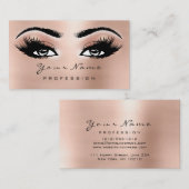 Makeup Artist Brows Eyes Lashes Glitter Peach Roos Visitekaartje (Voorkant / Achterkant)