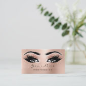 Makeup Artist Brows Eyes Lashes Glitter Peach Roos Visitekaartje (Staand voorkant)