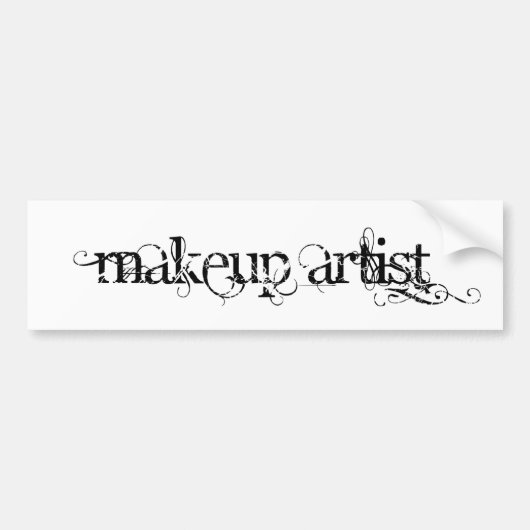 Makeup Artist Bumpersticker (Voorkant)