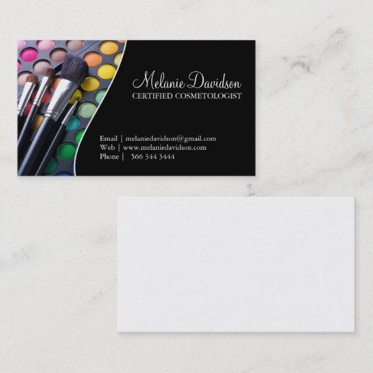 MAKEUP ARTIST BUSINESS CARD TEMPLATE VISITEKAARTJE (Voorkant / Achterkant)