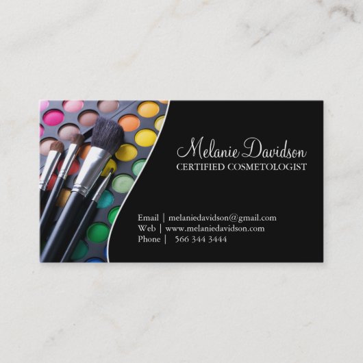 MAKEUP ARTIST BUSINESS CARD TEMPLATE VISITEKAARTJE (Voorkant)