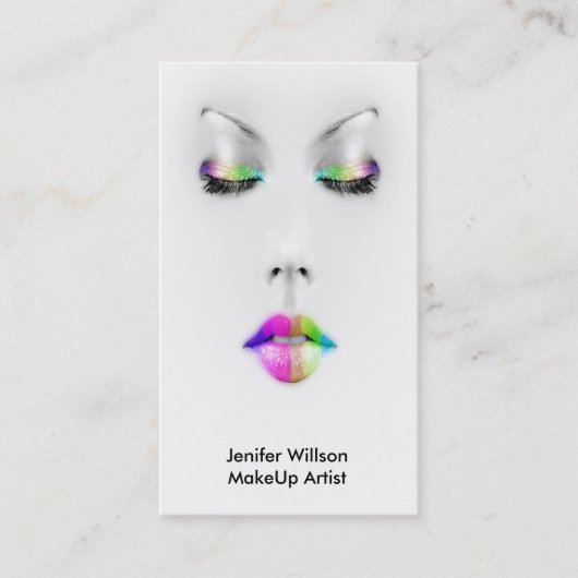 Makeup Artist Business Card Visitekaartje (Voorkant)