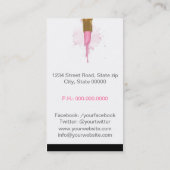 Makeup Artist business card Visitekaartje (Achterkant)
