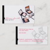 Makeup artist business card visitekaartje (Voorkant / Achterkant)