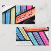 Makeup Artist Colorful Eyeshadow Palet Visitekaartje (Voorkant / Achterkant)