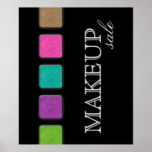 Makeup Artist Colorful Palette Retail Salon Poster