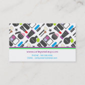 Makeup Artist Colorful Patroon Visitekaartje (Achterkant)