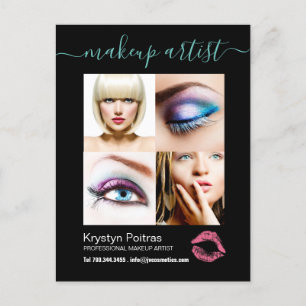 Makeup Artist Comp Card Briefkaart