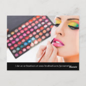 Makeup Artist Comp Card Briefkaart (Achterkant)