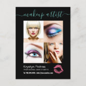 Makeup Artist Comp Card Briefkaart (Voorkant)