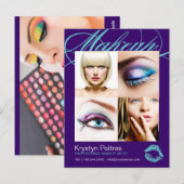 Makeup Artist Comp Card Briefkaart (Voorkant / Achterkant)