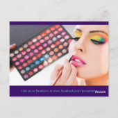 Makeup Artist Comp Card Briefkaart (Achterkant)