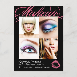 Makeup Artist Comp Card Briefkaart
