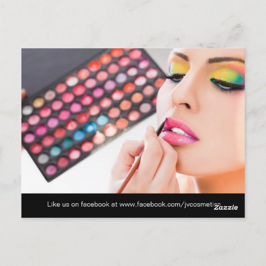 Makeup Artist Comp Card Briefkaart (Achterkant)