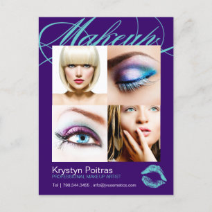 Makeup Artist Comp Card Briefkaart