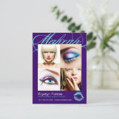 Makeup Artist Comp Card Briefkaart (Staand voorkant)