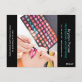 Makeup Artist Comp Card Briefkaart (Achterkant)