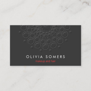 Makeup Artist Cool Faux Emboed Black Visitekaartje