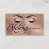 Makeup Artist Copper Gold Glam Beauty Salon Visitekaartje (Voorkant)
