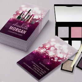 Makeup Artist Cosmetician - Roze Beauty Glitter Visitekaartje
