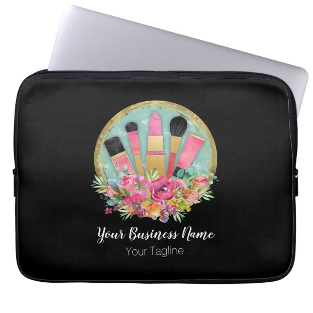 Makeup Artist Cosmetoloog Beauticiste Stylist Laptop Sleeve (Voorkant)