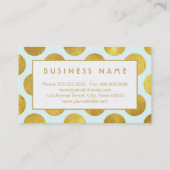 Makeup Artist Cosmetoloog - Moderne Big Gold Stipp Visitekaartje (Achterkant)