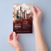 Makeup Artist Cosmetoloog Shiny Glitter Sparkle Flyer (Hand)