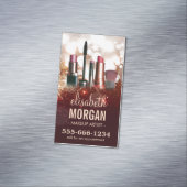 Makeup Artist Cosmetoloog Shiny Glitter Sparkle Magnetisch Visitekaartje (Voorbeeld)