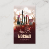 Makeup Artist Cosmetoloog Shiny Glitter Sparkle Visitekaartje (Voorkant)