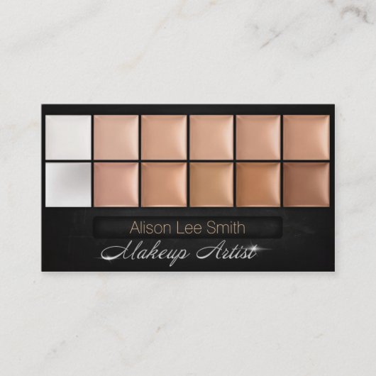 Makeup Artist / Cream Eyeshadow Palette Visitekaartje (Voorkant)