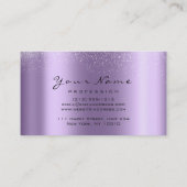 Makeup Artist Crystal Diamond Lotus Paars Sparkly Visitekaartje (Achterkant)