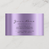 Makeup Artist Crystal Diamond Lotus Paars Violet Visitekaartje (Achterkant)