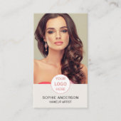 Makeup Artist Custom Logo Foto Visitekaartje (Voorkant)