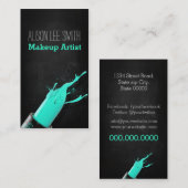 Makeup Artist / Cyan Lipstick Visitekaartje (Voorkant / Achterkant)