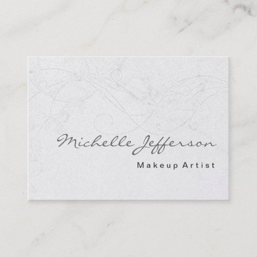 Makeup Artist Damask Pattern Visitekaartje (Voorkant)