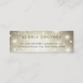 Makeup Artist - Dazzle Sparking Bokeh Glitter Mini Visitekaartje (Achterkant)