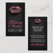Makeup Artist / Diamonds Sparkle Lips Visitekaartje (Voorkant / Achterkant)