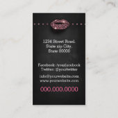 Makeup Artist / Diamonds Sparkle Lips Visitekaartje (Achterkant)