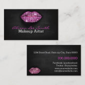Makeup Artist / Diamonds Sparkle Lips Visitekaartje (Voorkant / Achterkant)
