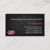 Makeup Artist / Diamonds Sparkle Lips Visitekaartje (Achterkant)