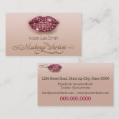Makeup Artist / Diamonds Sparkle Lips Visitekaartje (Voorkant / Achterkant)